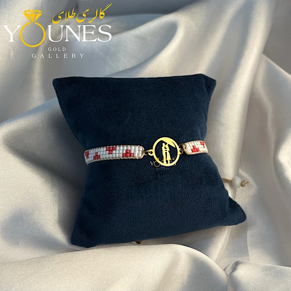 دستبند بند میوکی طرح لاو طلا